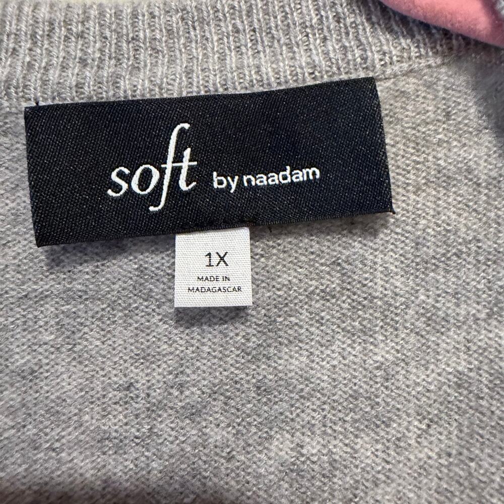 Soft by Naadam 1X Cashmere Cardigan Sweater - Picture 2 of 4
